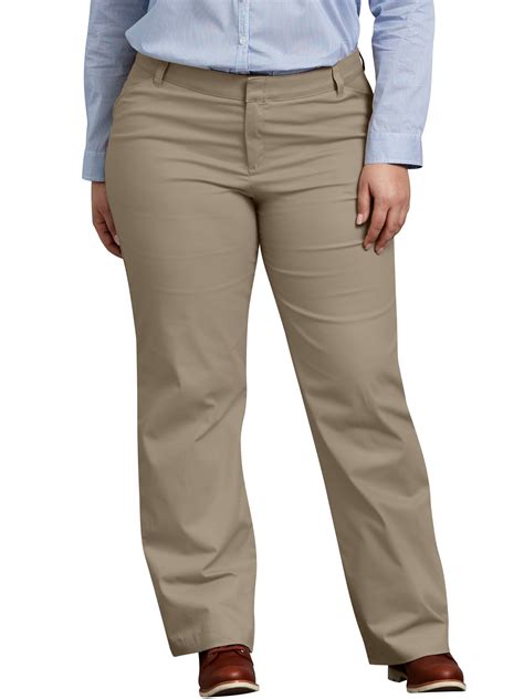 dickies women's relaxed straight stretch twill pant|women plus size dickies pants.